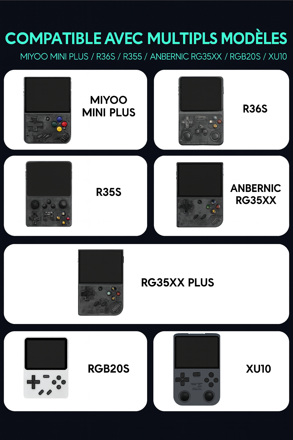 Étui de Protection EVA pour Console R36S | Compatible RG35XX, R35S & Miyoo Mini Plus | Sacoche Rétro Gaming  - Data Frog